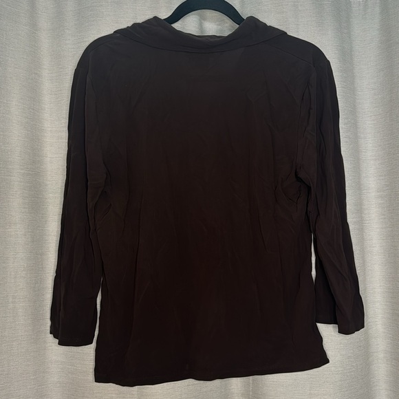 RALPH LAUREN BROWN QUARTER SLEEVE BLOUSE (L) - Picture 5 of 5